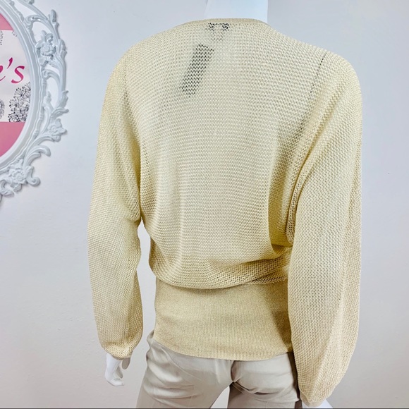 Cache / Cream Gold Metallic Blouse - Picture 5 of 8